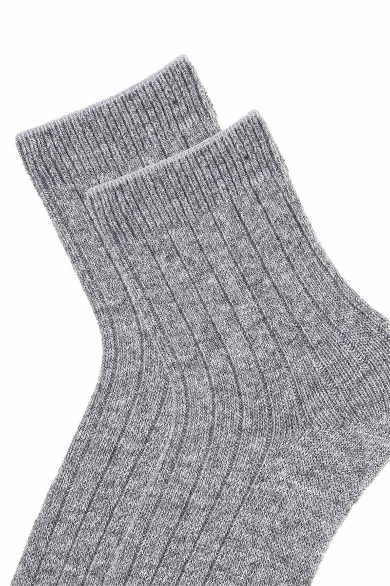 BROSS DERBY WOOL BOYS  SOCKS GRAY MELANGE