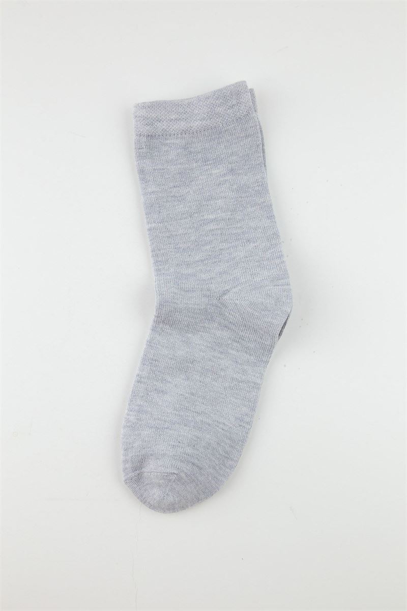 BROSS SIMPLE BAMBOO KIDS  SOCKS GRAY MELANGE