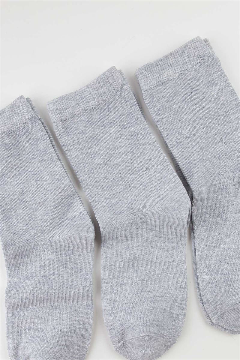 BROSS SIMPLE BAMBOO KIDS  SOCKS GRAY MELANGE