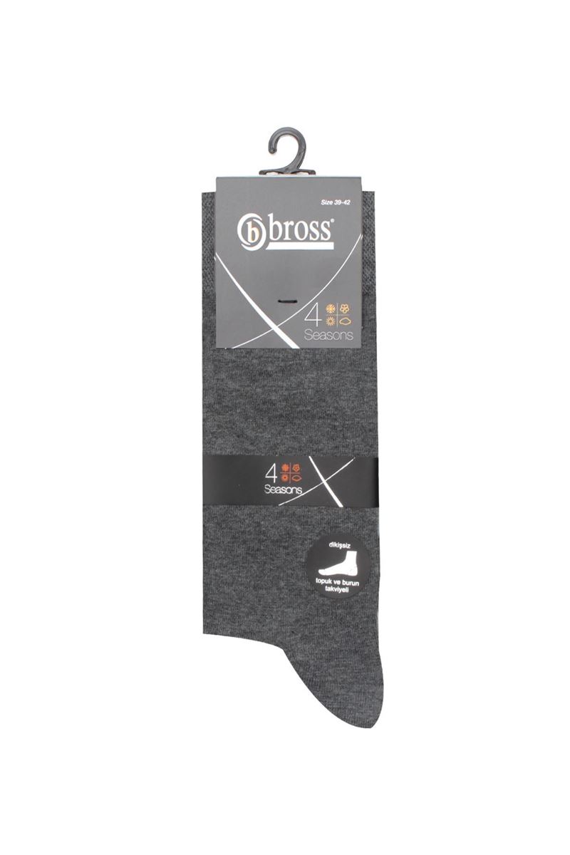 BROSS SIMPLE MEN S SOCKS ANTHRACITE