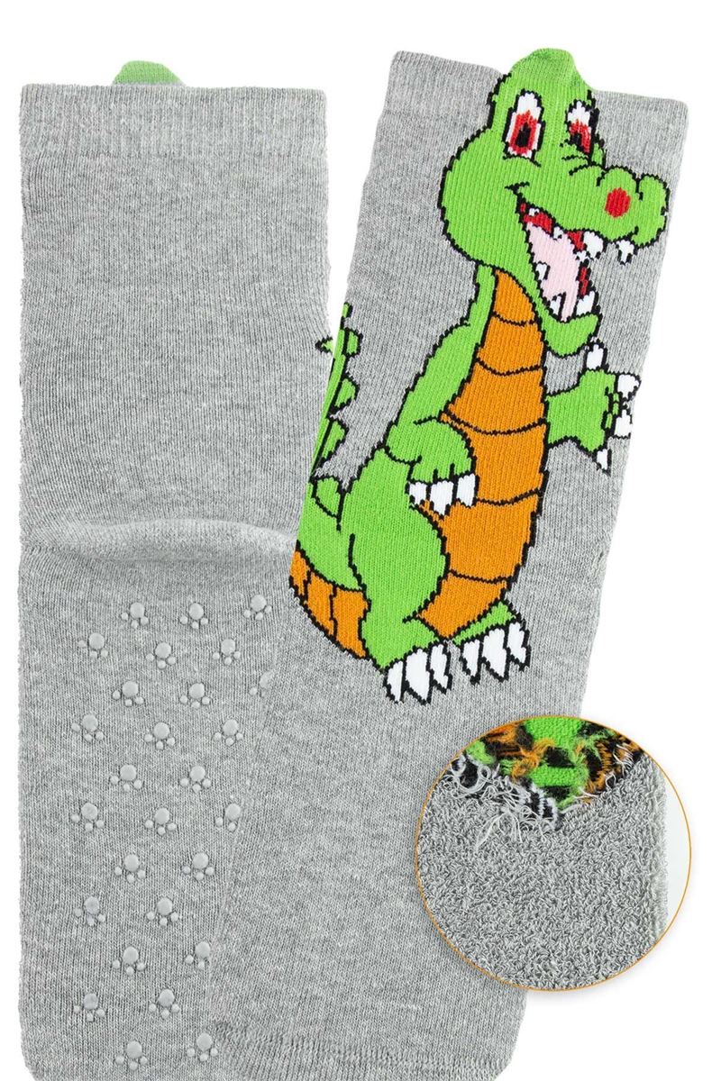 BROSS 3D CROC BOYS’ TERRY SOCKS ASORTY