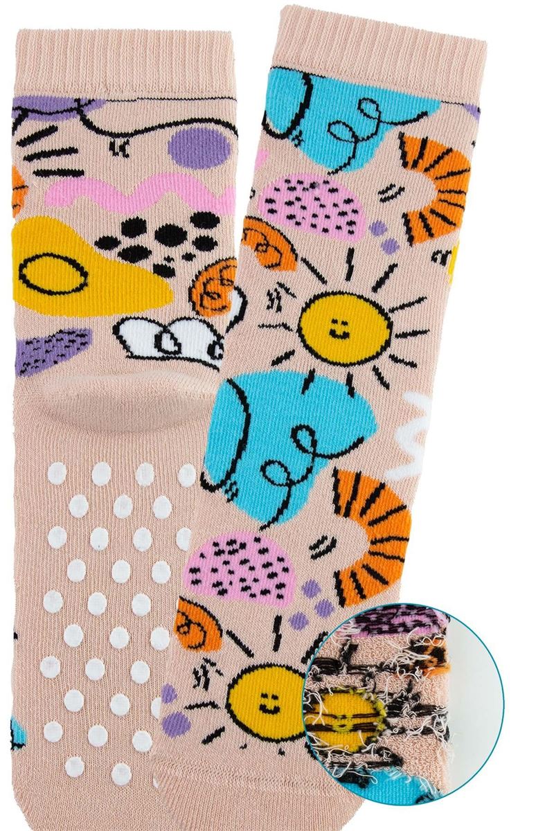 BROSS MIXED COLORFUL GIRLS’ TERRY SOCKS ASORTY