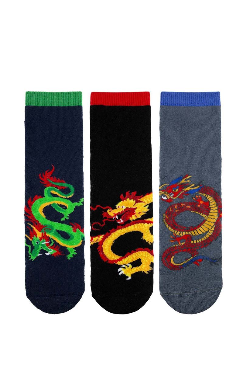 BROSS DRAGON BOYS' TERRY SOCKS ASORTY