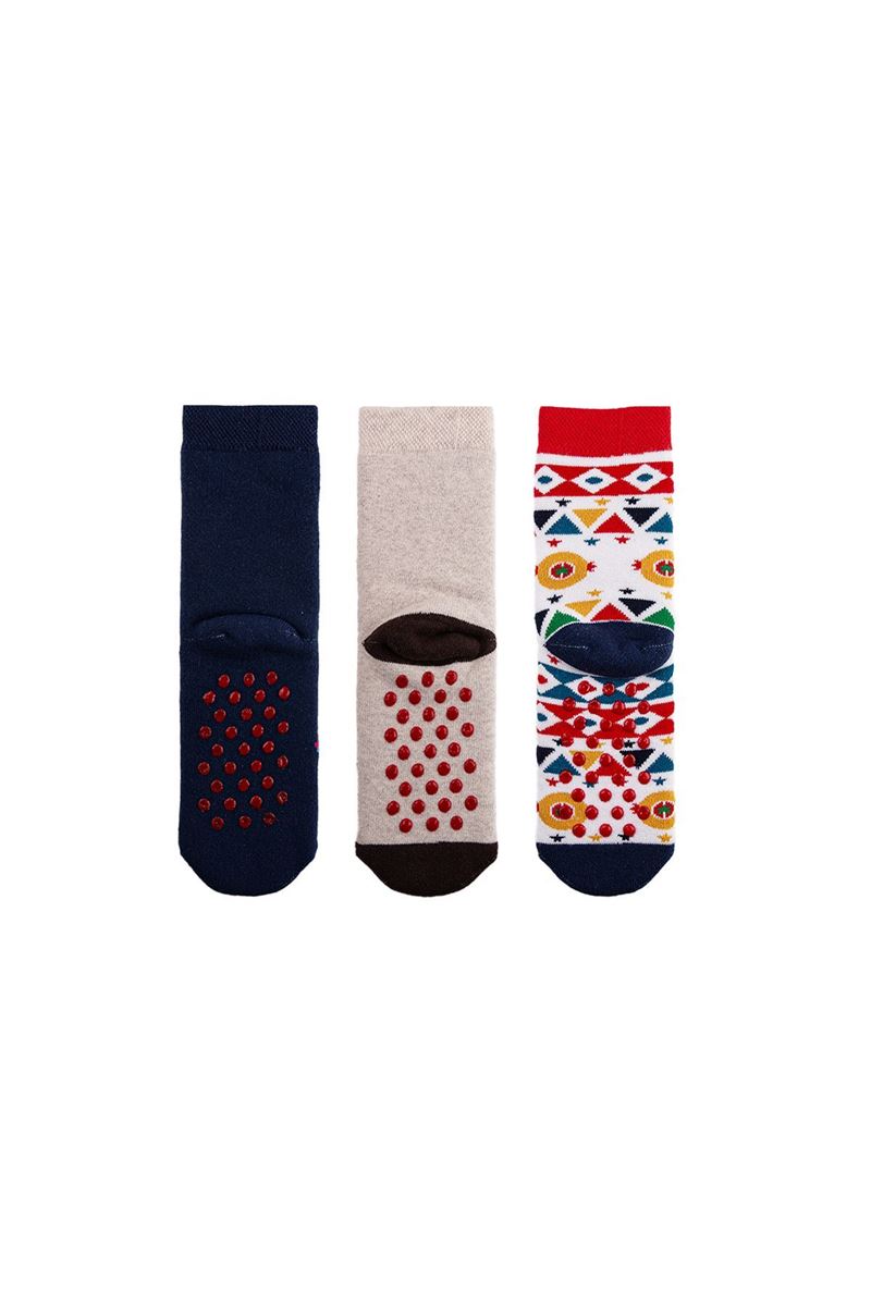 BROSS KIDS ETHNIC TERRY CREW SOCKS ASORTY