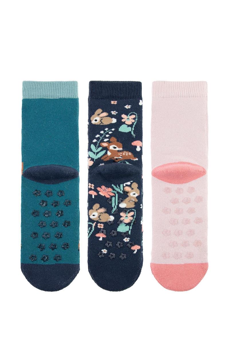 BROSS RABBIT & DEER GIRLS’ TERRY SOCKS ASORTY