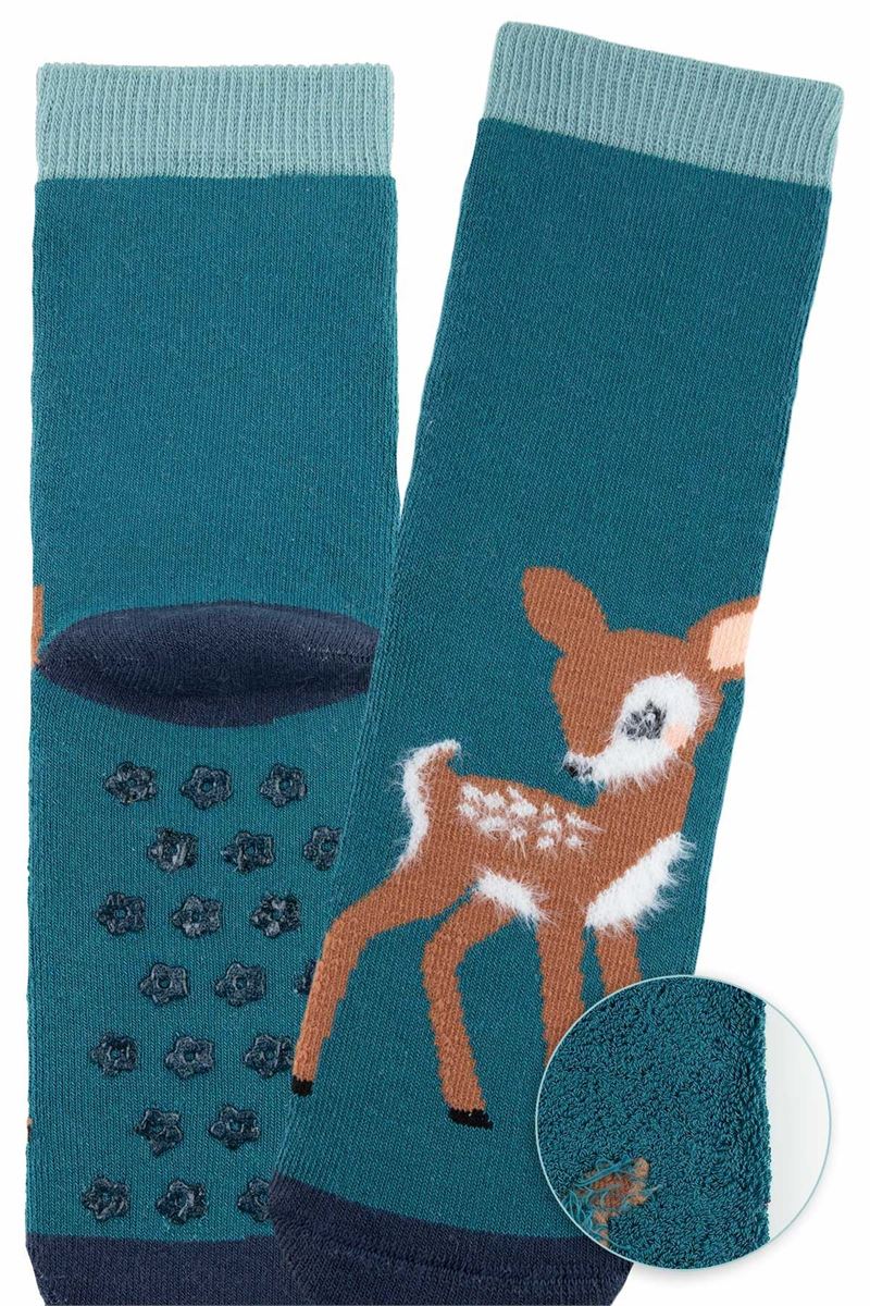 BROSS RABBIT & DEER GIRLS’ TERRY SOCKS ASORTY