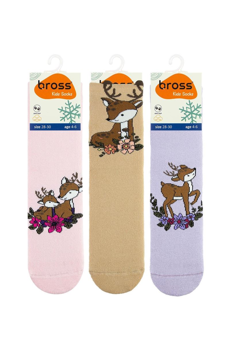 BROSS DEER GIRLS’ TERRY SOCKS ASORTY