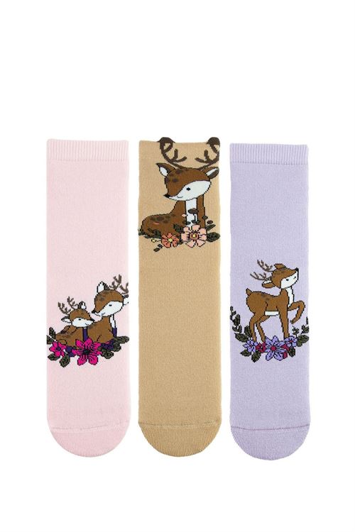 Deer Gırls’ Terry Socks 12