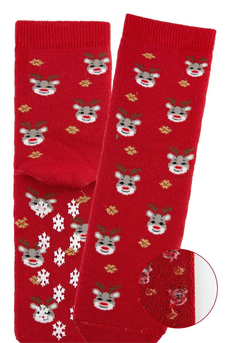 BROSS KIDS DEER TERRY CREW SOCKS ASORTY