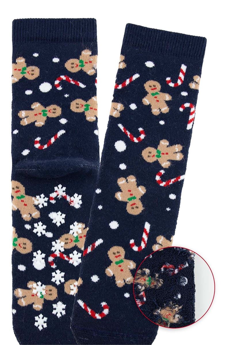 BROSS GINGER BREAD GIRLS’ TERRY SOCKS ASORTY