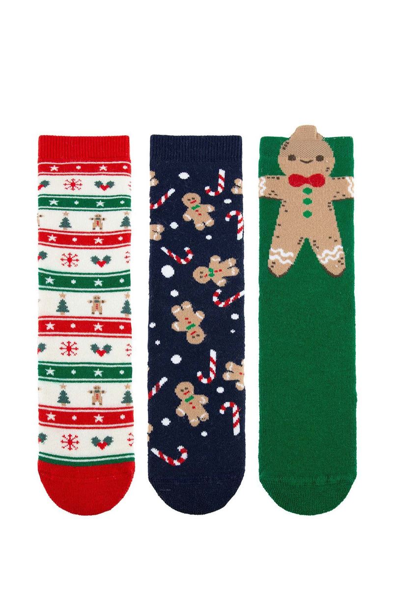 BROSS GINGER BREAD GIRLS’ TERRY SOCKS ASORTY