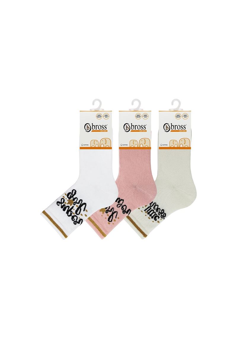 BROSS GIRL CREW SOCKS GIRL PATTERNED ASORTY