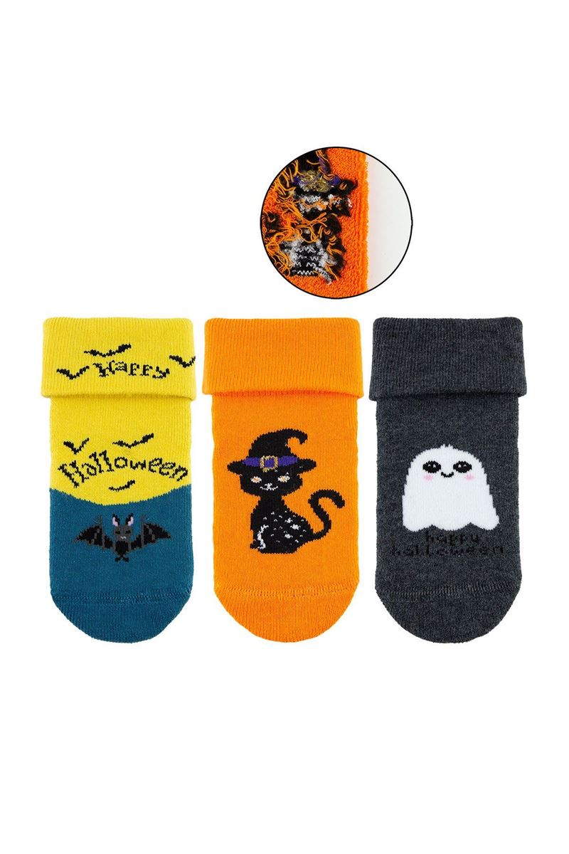 BROSS HALLOWEEN BABY BOYS’ TERRY SOCKS ASORTY