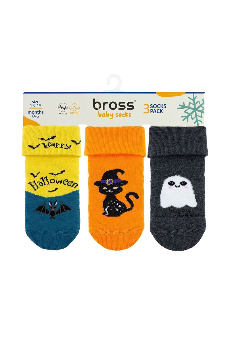 BROSS HALLOWEEN BABY BOYS’ TERRY SOCKS ASORTY