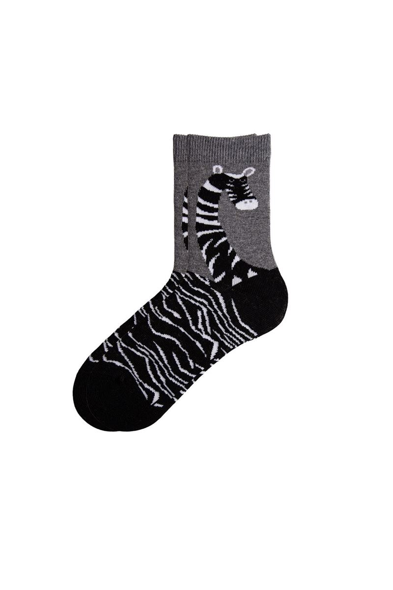 BROSS KIDS ANIMAL PATTERNED CREW SOCKS ASORTY