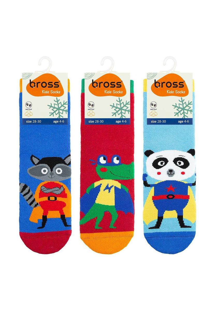 BROSS HEROS BOYS' TERRY SOCKS ASORTY