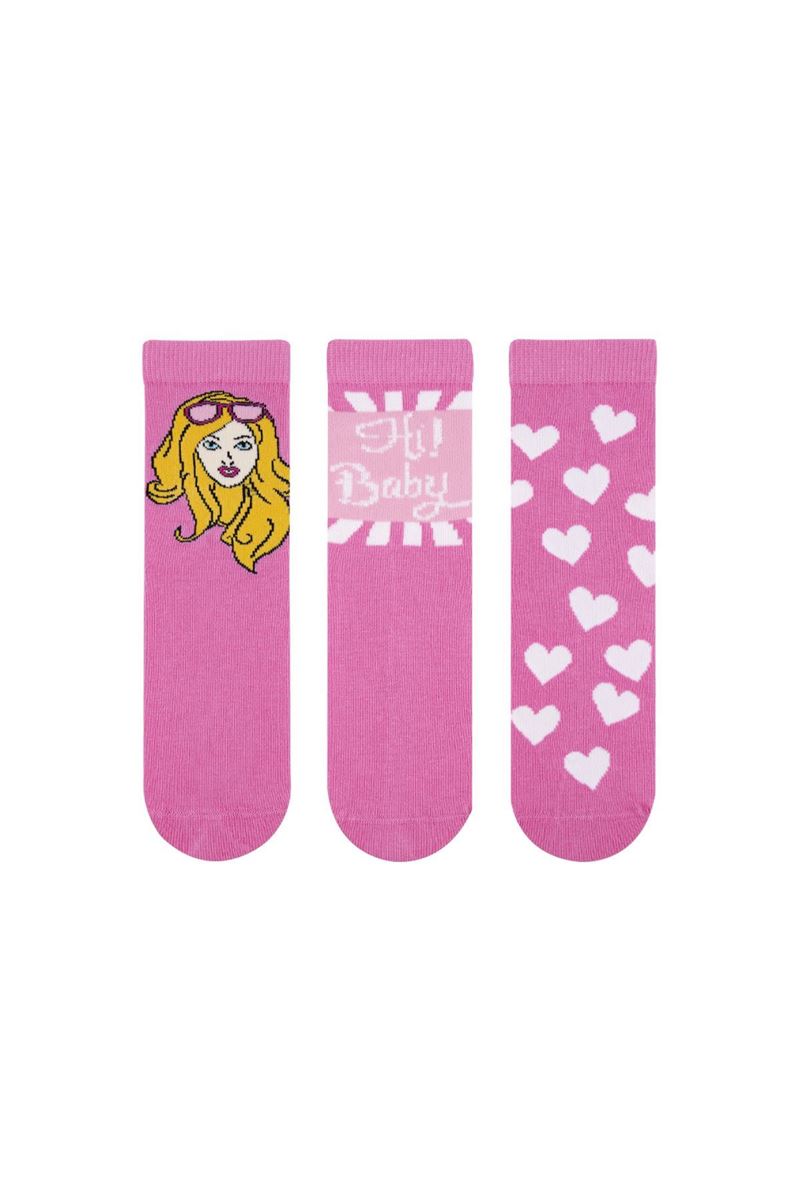 BROSS GIRLS' CREW SOCKS ASORTY