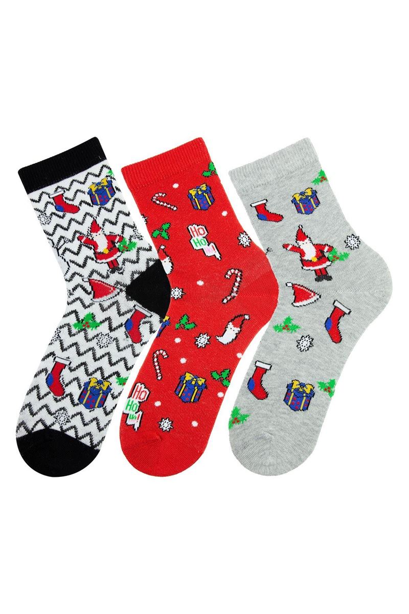 BROSS KIDS' PRESENT CREW SOCKS ASORTY