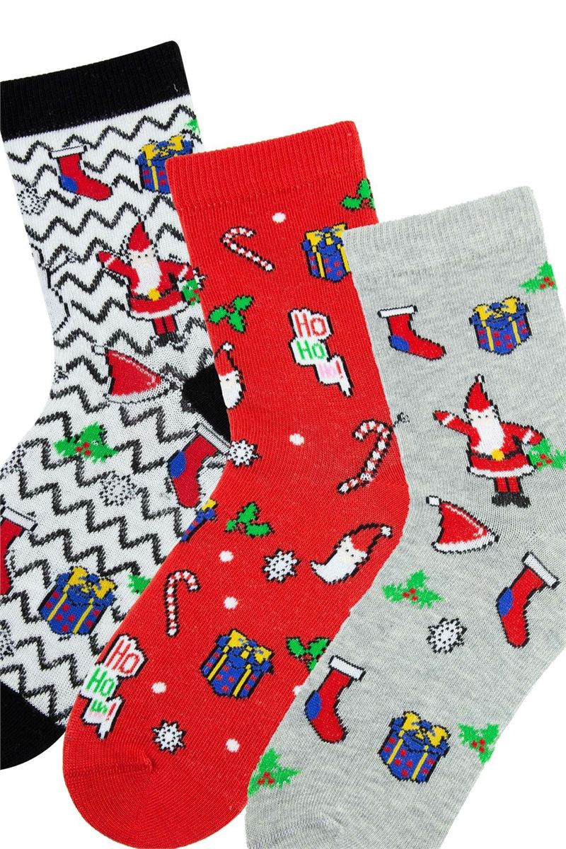 BROSS KIDS' PRESENT CREW SOCKS ASORTY