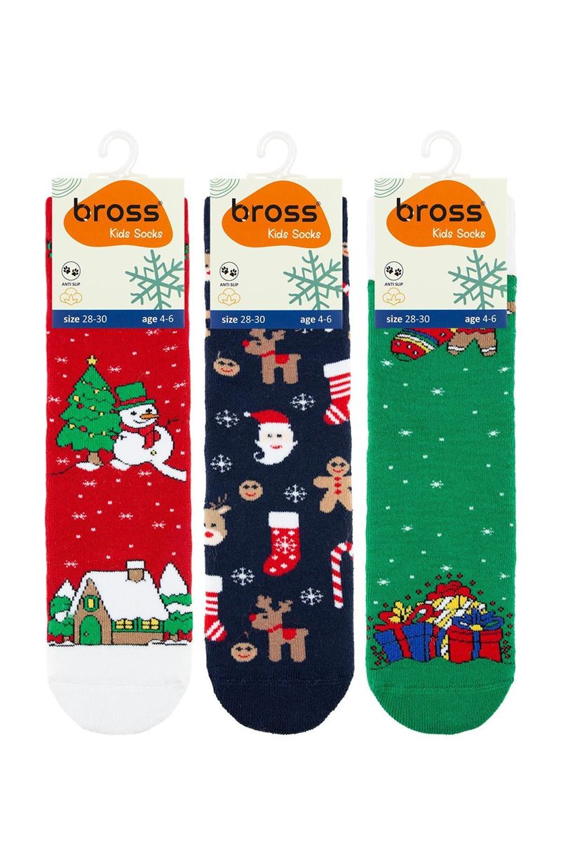 BROSS NEW YEAR GIFTS BOYS’ TERRY SOCKS ASORTY