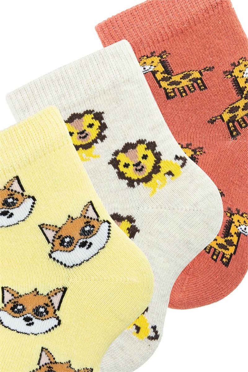 BROSS BABY BOY ANKLE SOCKS JUNGLE PATTERNED ASORTY