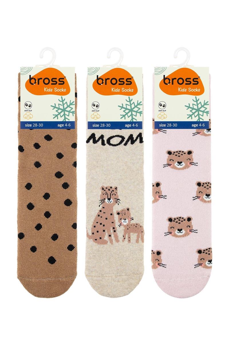 BROSS ME & MOM ANIMAL GIRLS’ TERRY SOCKS ASORTY