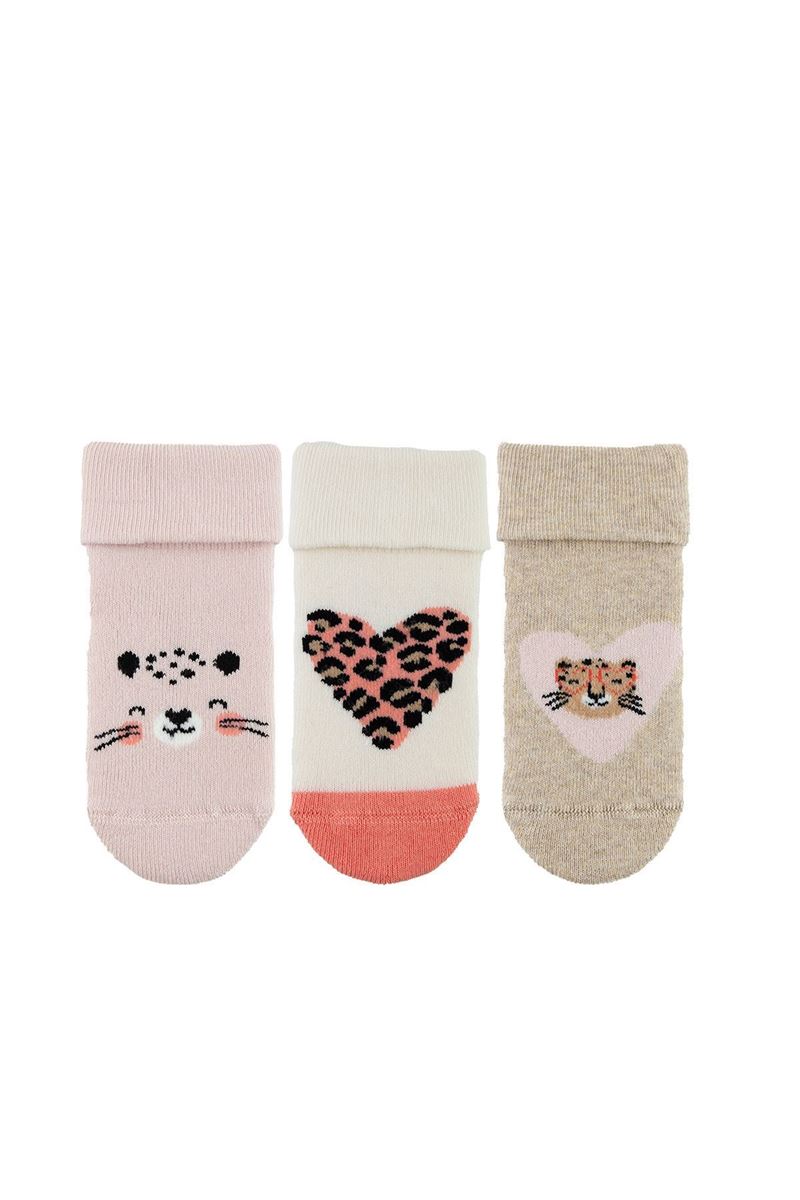 BROSS LEOPAR BABY GIRLS’ TERRY SOCKS ASORTY