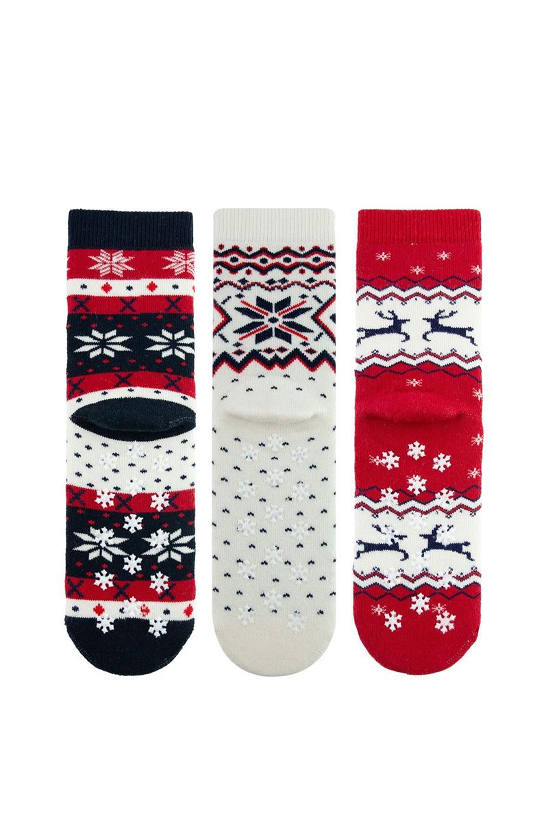 BROSS SNOW GIRLS' TERRY SOCKS ASORTY