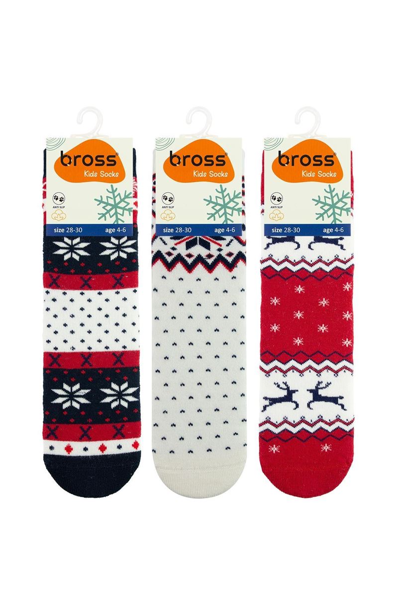 BROSS SNOW GIRLS' TERRY SOCKS ASORTY