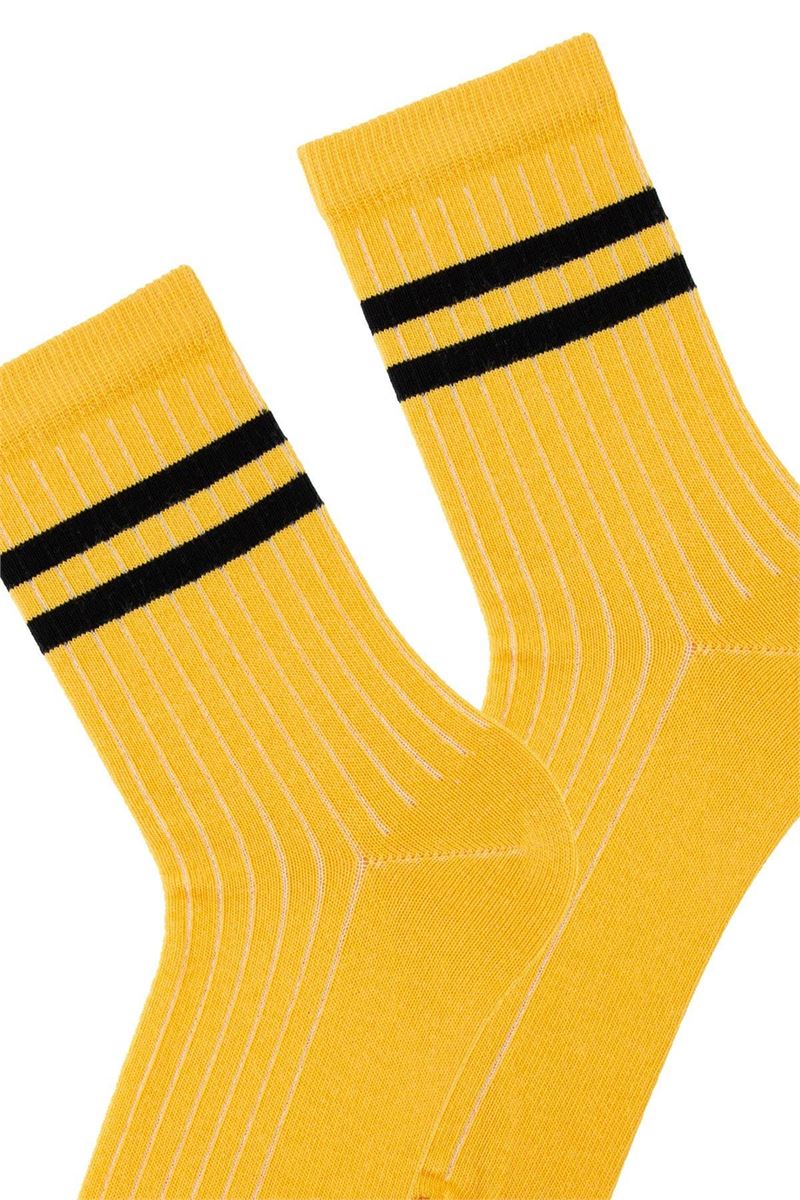 BROSS GIRLS' STRIPTED CREW SOCKS ASORTY