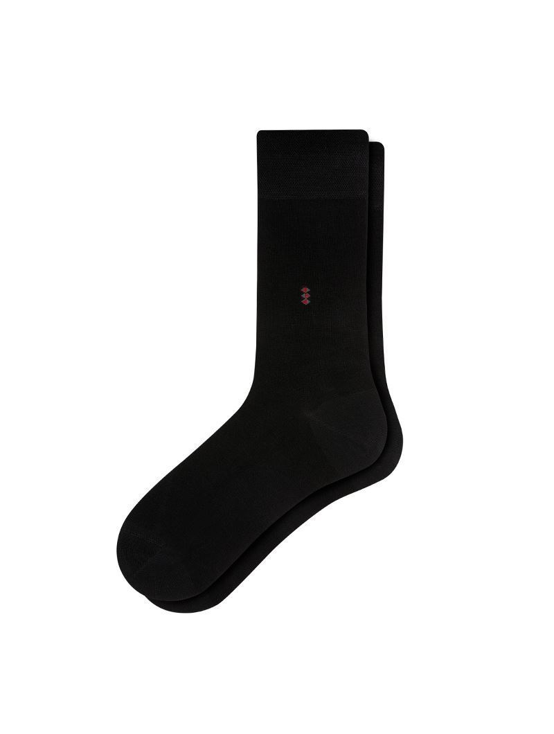 BROSS TINY PATTERNED OF STOCKING MEN S BAMBOO SOCKS BLACK