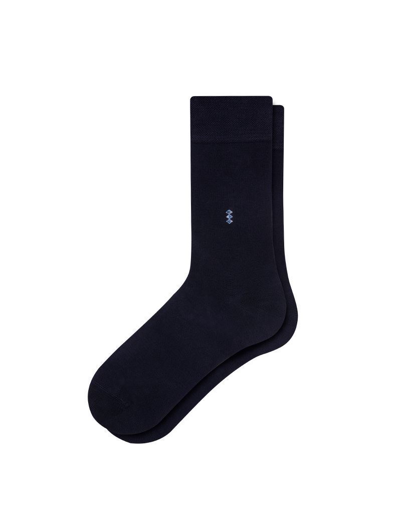 BROSS TINY PATTERNED OF STOCKING MEN S BAMBOO SOCKS NAVY BLUE