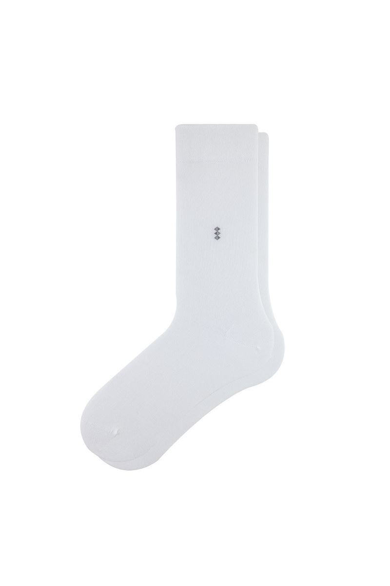 BROSS TINY PATTERNED OF STOCKING MEN S BAMBOO SOCKS WHITE