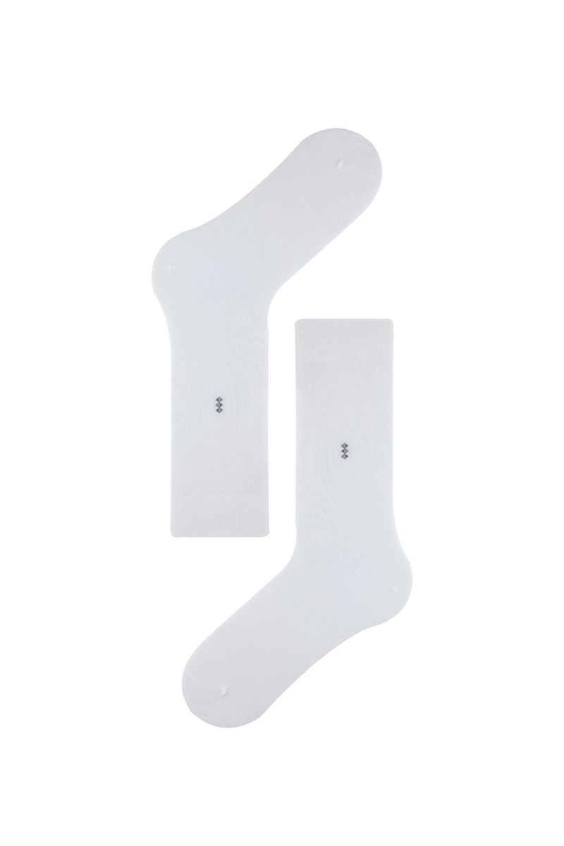 BROSS TINY PATTERNED OF STOCKING MEN S BAMBOO SOCKS WHITE