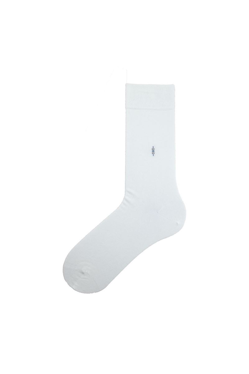 BROSS TINY PATTERNED OF STOCKING MEN S SOCKS WHITE