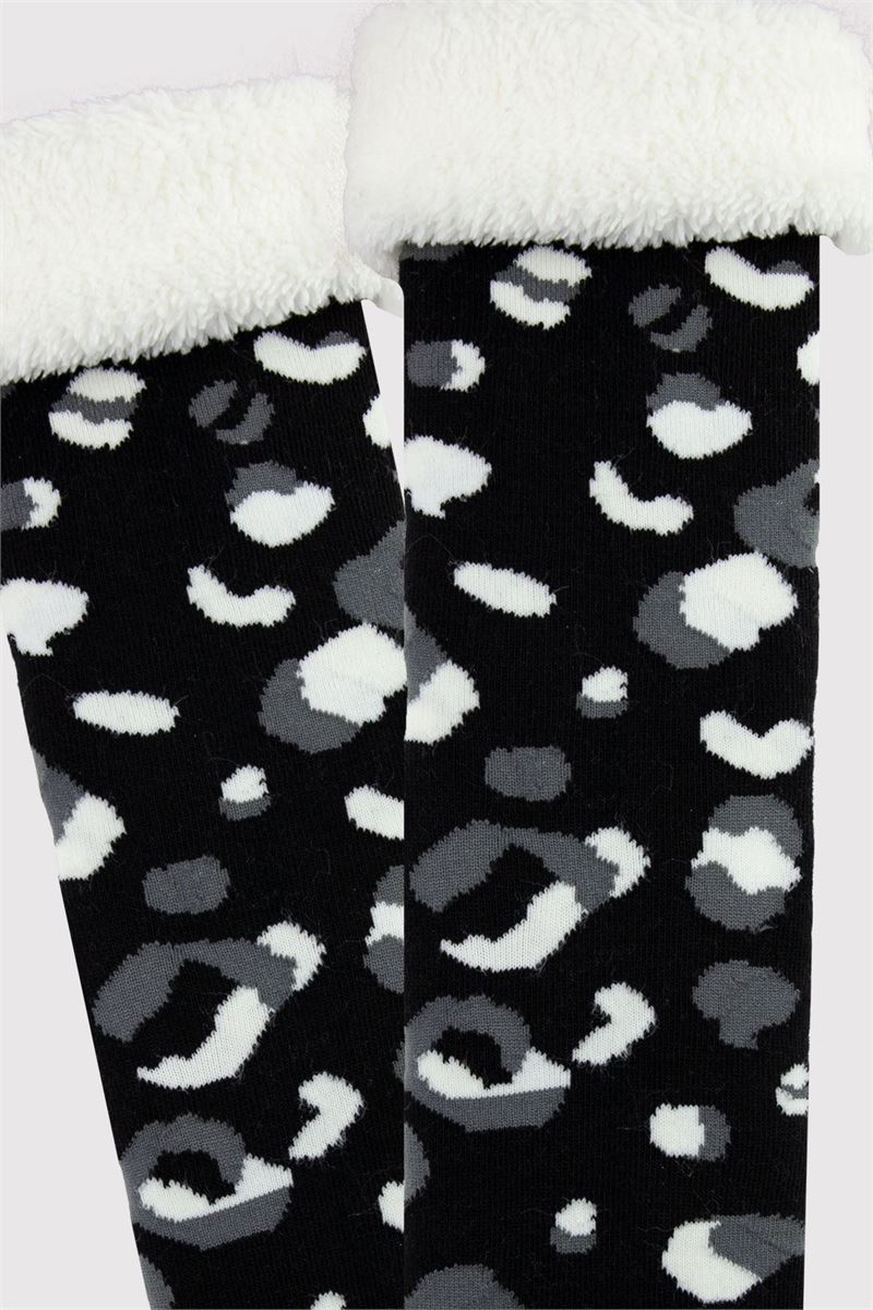 BROSS FURRY LEOPARD WOMEN SOCKET SOCKS ASORTY