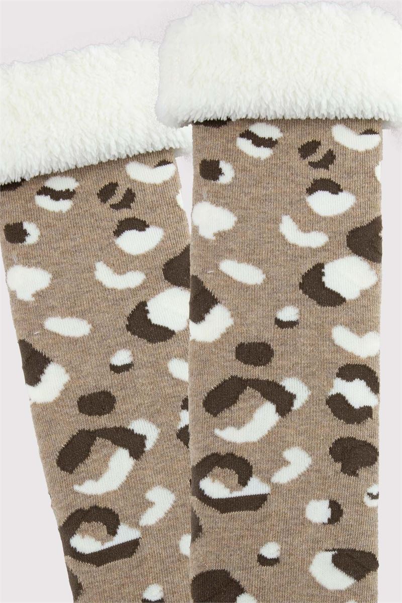 BROSS FURRY LEOPARD WOMEN SOCKET SOCKS ASORTY