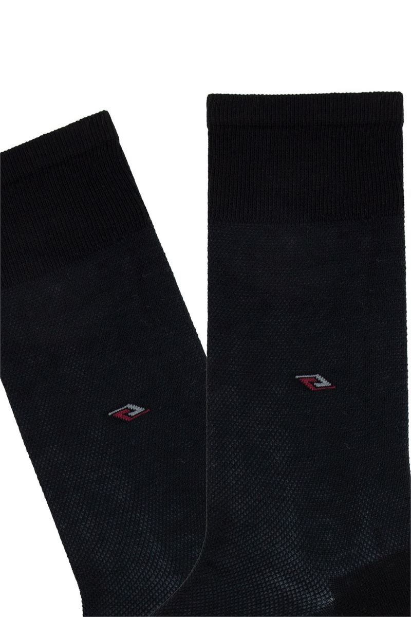 BROSS LACOST KNITTING PATTERNED MEN S SOCKS BLACK