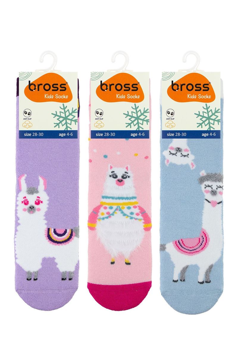 BROSS PINKY ANIMAL GIRLS’ TERRY SOCKS ASORTY