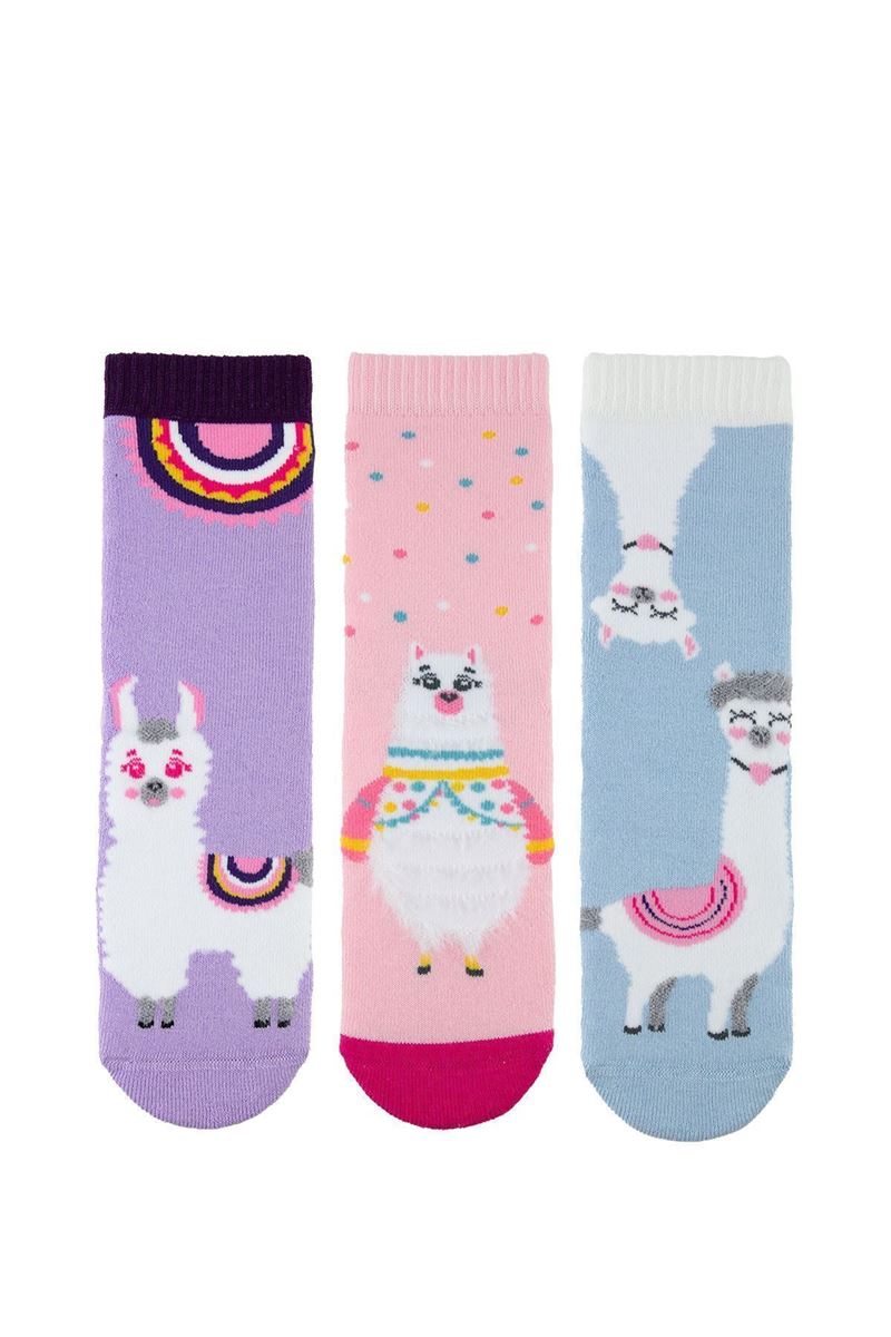 BROSS PINKY ANIMAL GIRLS’ TERRY SOCKS ASORTY