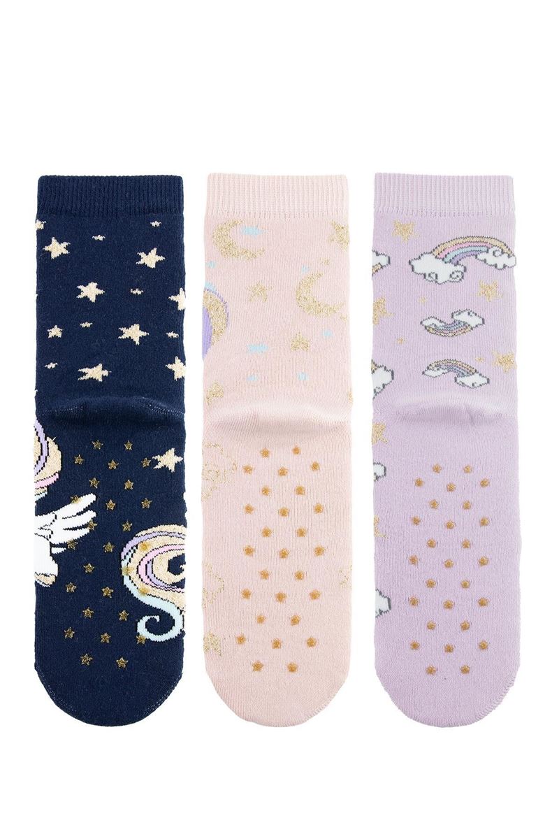 BROSS SWEET UNICORN GIRLS’ TERRY SOCKS ASORTY