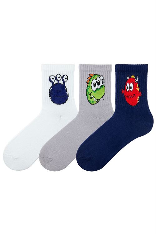 Monster Pattern Sport Boy Socket Socks 12