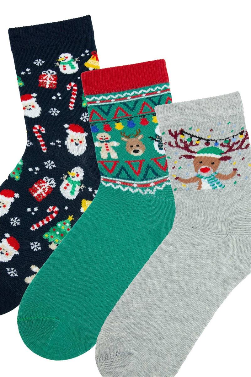 BROSS KIDS' NEW YEAR CREW SOCKS ASORTY