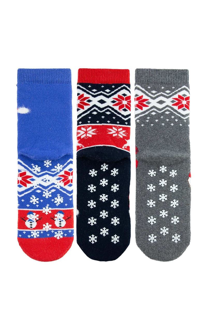 BROSS SANTA CLAUS & SNOW BOYS’ TERRY SOCKS ASORTY