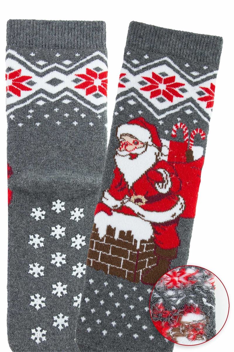 BROSS SANTA CLAUS & SNOW BOYS’ TERRY SOCKS ASORTY