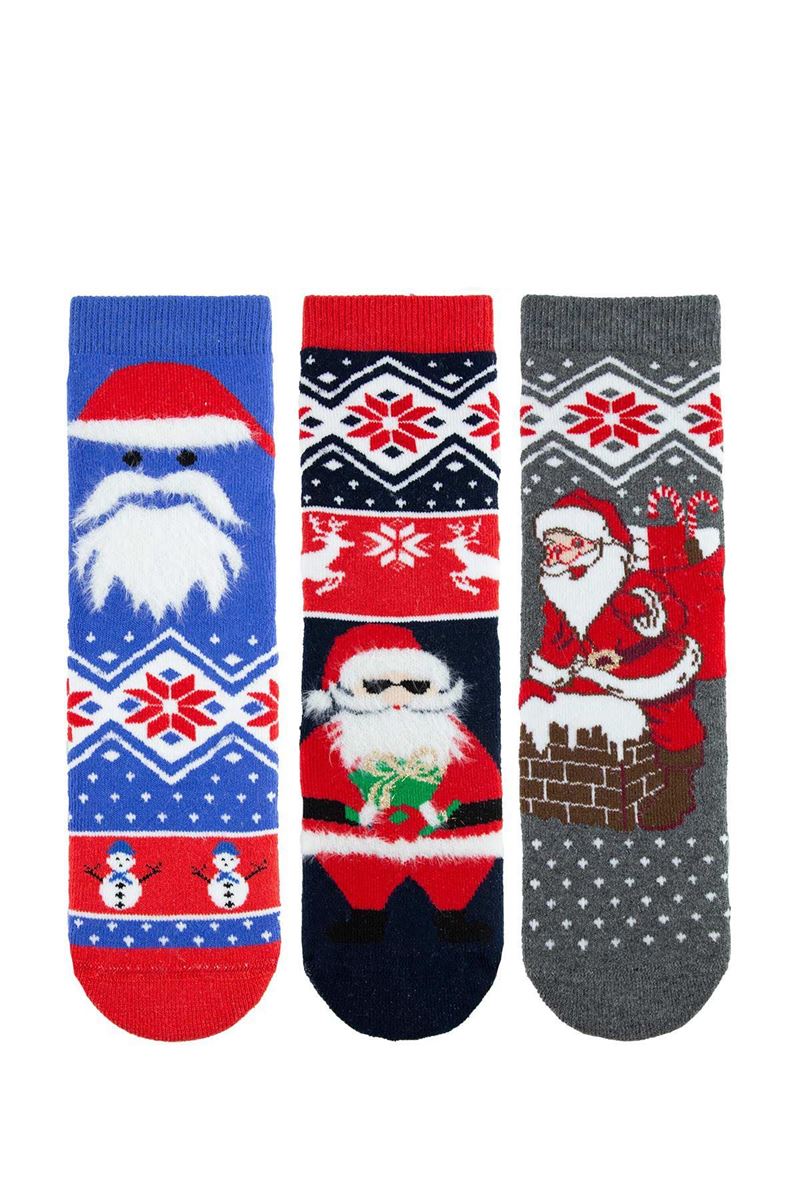 BROSS SANTA CLAUS & SNOW BOYS’ TERRY SOCKS ASORTY