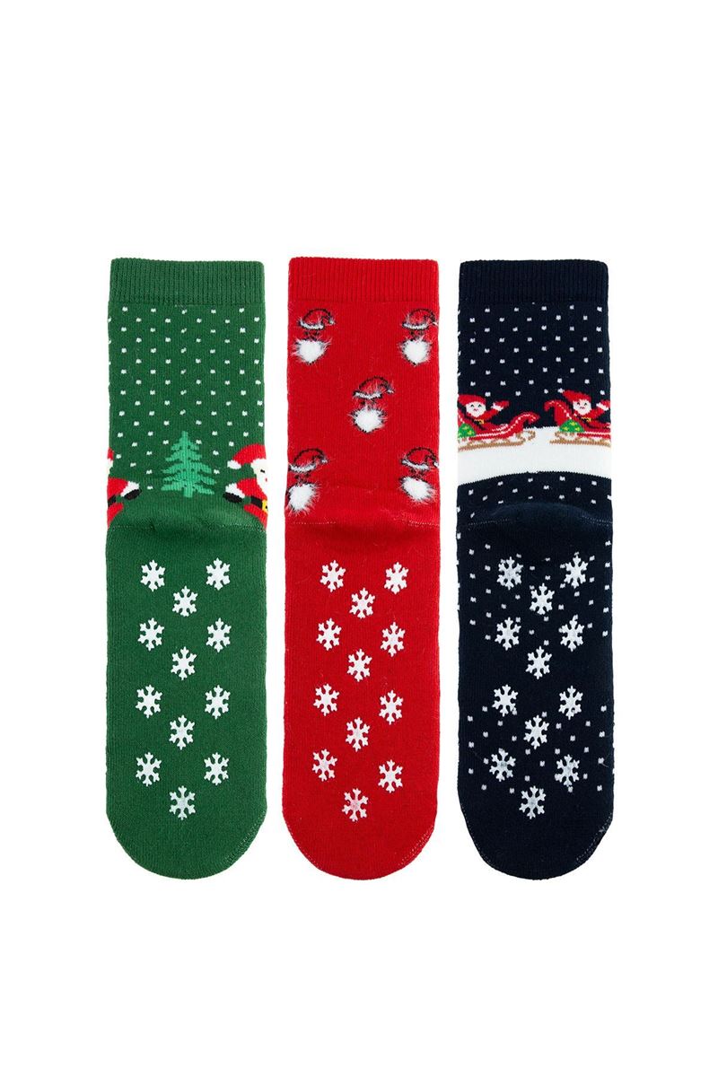 BROSS SANTA CLAUS BOYS’ TERRY SOCKS ASORTY