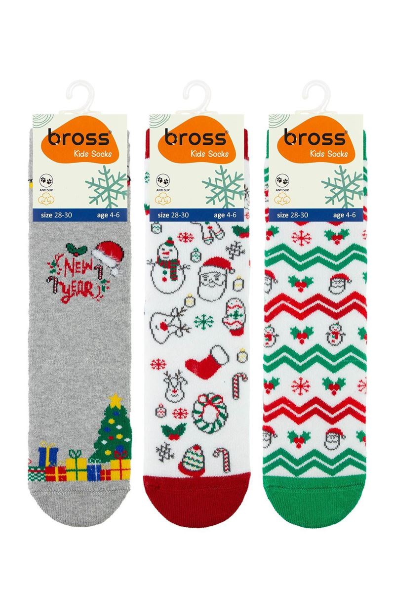 BROSS NEW YEAR GIFTS BOYS’ TERRY SOCKS ASORTY