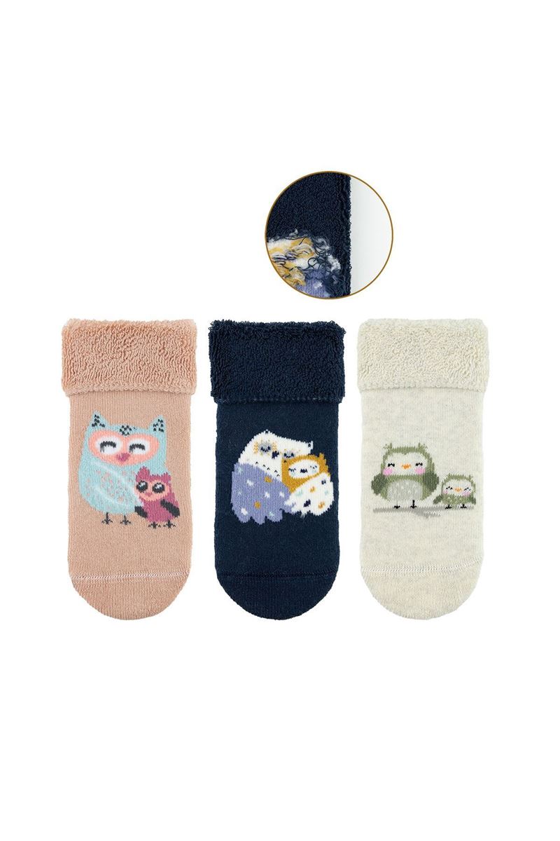 BROSS OWL FAM BABY GIRLS’ TERRY SOCKS ASORTY