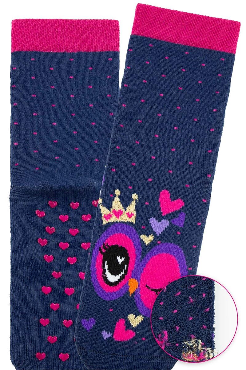 BROSS PURPLE OWL GIRLS’ TERRY SOCKS ASORTY